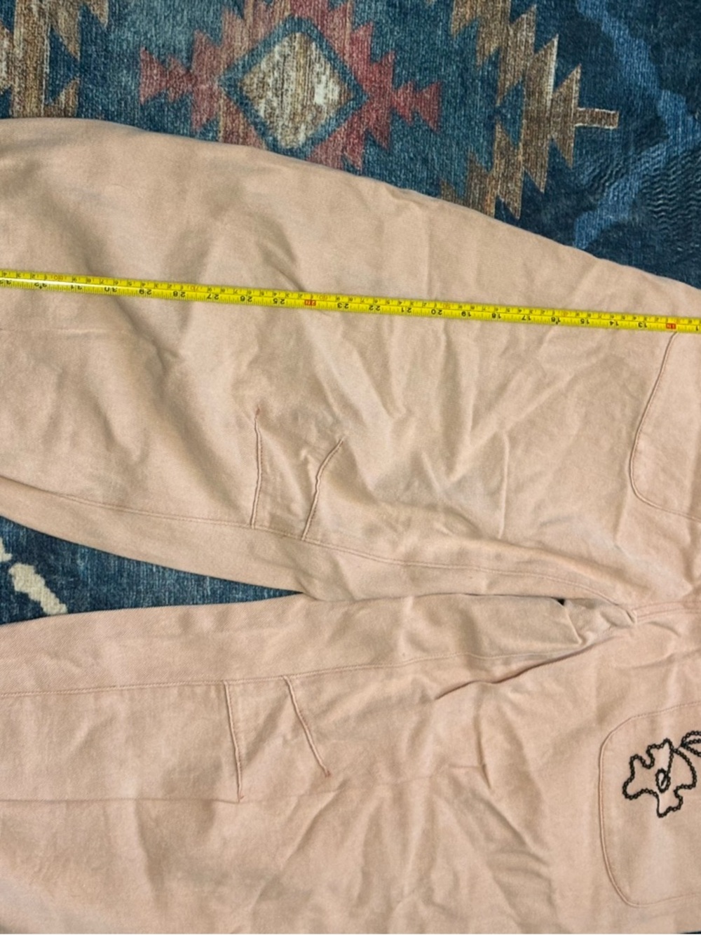 POL Peach Pants with Black Embroidered Floral Detail - Picture 15 of 17